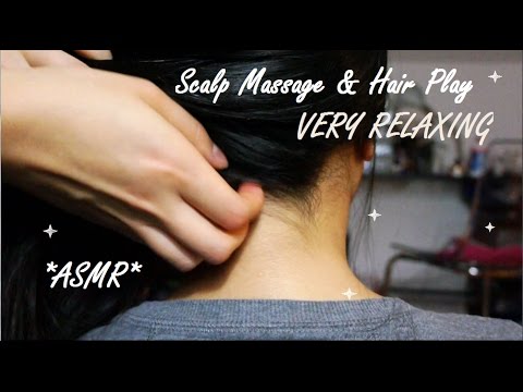 ASMR RELAXING HAIR PLAY & SCALP SCRATCHING MASSAGE (O.o)