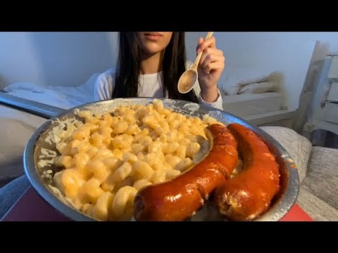[ENG SUBS] Creamiest Mac & Cheese + Kielbasa Sausage 🧀 Mukbang ASMR | no talking
