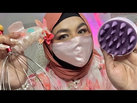 ASMR - Doing Your Tingly Scalp Massage , Hair care , Cute braid hairstyle 🪮👩‍🦰💆‍♀️🎀🫧