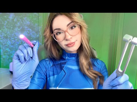 ASMR ALIEN Full Body Exam Roleplay DETAILED Medical 👽 Cranial Orbital Sci-Fi Ear & Eye Examination