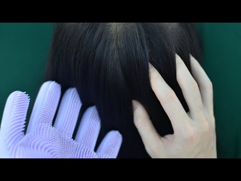 ASMR Scalp Massage Using Silicon Gloves Relaxing For Deep Sleep