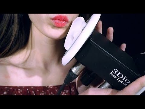 ASMR Mouth Sounds, Unintelligible Whispers, Breathing, Hand Movements 3DIO BINAURAL 💗💗💗 ♥ [R VIDEO]