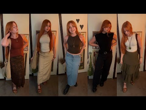 ASMR Summer Outfit Try-On (Close Whisper, Fire Crackling, Ramble)