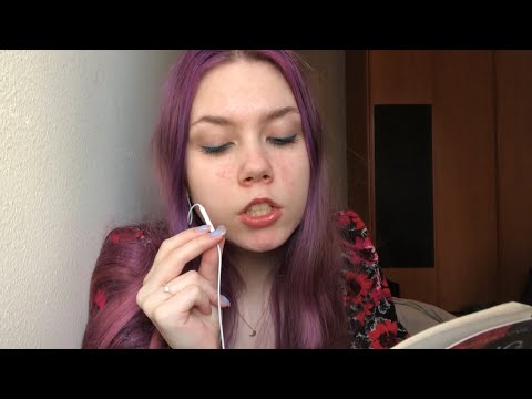 ASMR inaudible whispers / reading a book