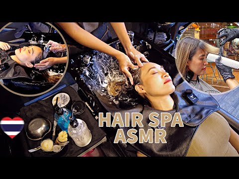 Hair Wash - Scalp Massage - Hair Cut & Blow Dry | ASMR sound of Washing Hair, Scratching, Hair Dryer