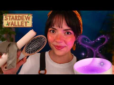ASMR Dance of the Moonlight Jellies 🌳 Stardew Valley RP (pampering, skincare, town gossip)
