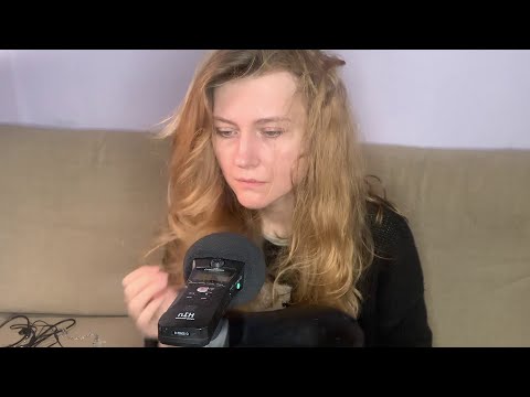 ASMR Brushing anf Drying Hair on a Cold Day