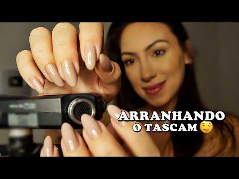 ASMR Toques e Arranhões no Tascam com Unhas compridas (arrepios da cabeça aos pés)