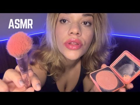 ASMR FAST AGGRESSIVE makeup on you | roleplay + personal attention + gum chewing