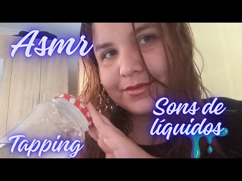 Asmr caseirinho/ tapping e sons de líquidos que vão te fazer relaxar💦