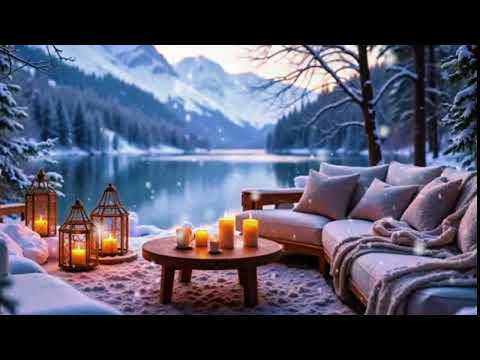 Peaceful Relaxing Sounds of Snowy Winter Ambient Cozy Jazz Music Playing