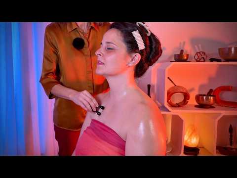 ASMR Reiki Persona Reale ✨ MASSAGGIO a SECCO e BURROSO ✨Hair Play ✨ Pulizia Energetica