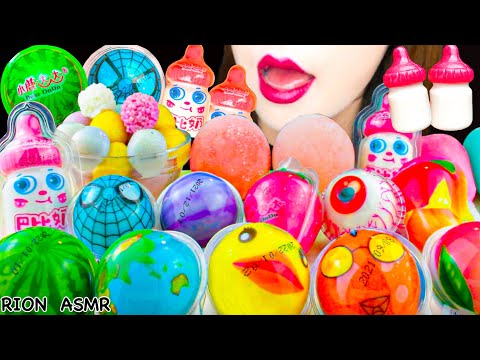 【ASMR】GUMMY PARTY💗💫 FROZEN JELLY,FROZEN TUK TOK JELLY MUKBANG 먹방 食べる音 EATING SOUNDS NO TALKING