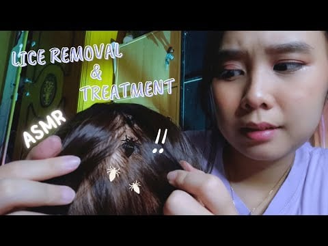 ASMR Lice Removal and Treatment - Scalp Scratching, Hair Brushing, Lice Plucking, Scalp Brushing