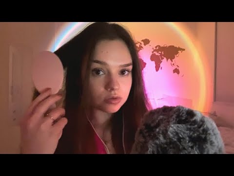 ASMR brushing my hair | brushing sounds and scalp scratching