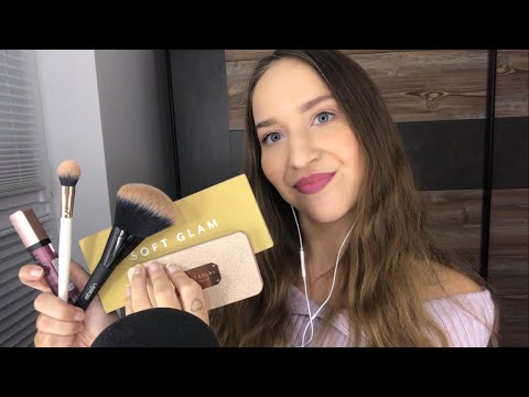 ASMR GRWM for Date Night 💜✨ (Tapping On Makeup Items, Mouth Sounds, Whisper Ramble)