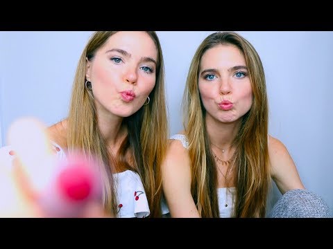 ASMR TWINS 15 Calm Triggers For Sleep (whispered)