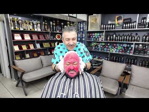 ASMR MASSAGE, SKIN CARE AND BEARD SHAVE WITH BARBER MUNUR ONKAN