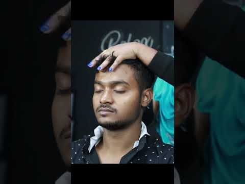 Indian Lady Barber Doing Best Head Massage ASMR #shorts