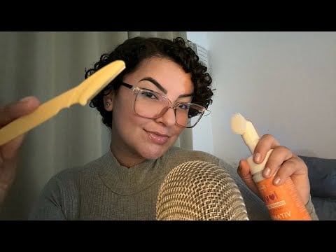 ASMR: FAZENDO SUA SOBRANCELHA DE PERTINHO 