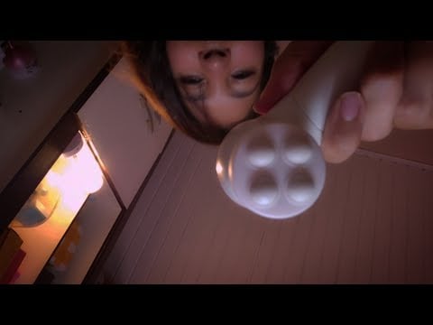 ASMR Massagem completa no rosto, pescoço, testa e sobrancelhas, puxando os pelinhos pela raiz, óleo☔