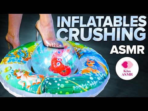 ASMR | Inflatables Crushing with High Heels 4K