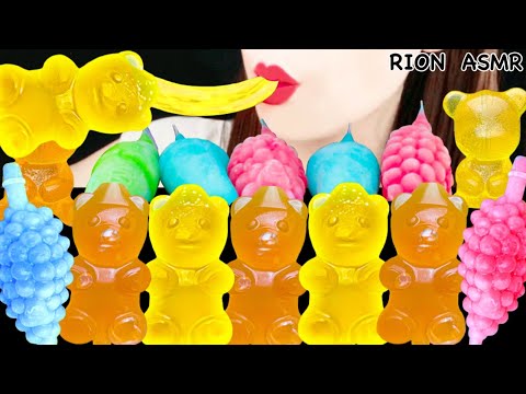 【ASMR】BEAR HONEY JELLY,FROZRN TIK TOK JELLY,BEAR JELLY MUKBANG 먹방 食べる音 EATING SOUNDS NO TALKING