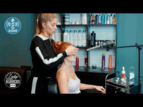 ASMR Face Cleaning Massage by Barber Lady Olga to Grace T