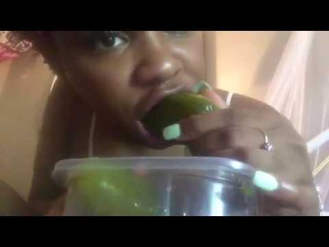 ASMR eating 2 pickles