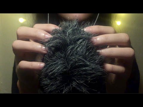 ASMR Fluffy Mic Scratching, Brushing, Hands Sound | ASMR กับที่กันลมขนฟู