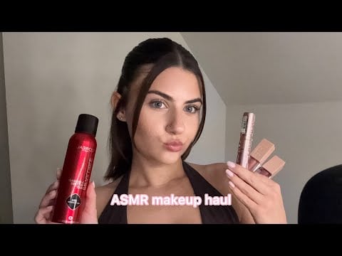 ASMR Makeup Haul 💄✨| Tapping, Lid Sounds & Whispers | 