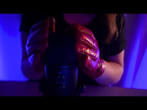ASMR Red Leather Gloves | Oddly Satisfying Sticky Tingles