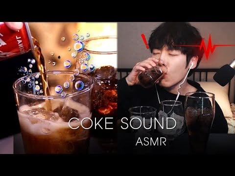 귓속에서 톡!톡! 터지는 콜라 소리 ASMR │청량감+시원함+팅글+귀르가즘+반복+레전드 영상│얼음 리얼사운드 먹방 [SIO ASMR 시오]