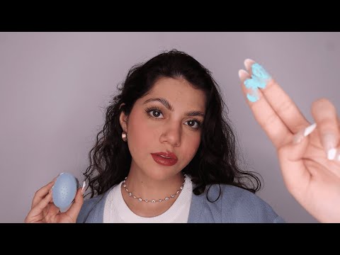 ASMR maquillaje impredecible (hand movements + mouth sounds) | Dámaris ASMR♡