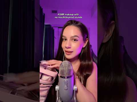 ASMR Makeup without mouth/layered sounds 😴💤 #asmr #asmrsounds #asmrvideo #tingles #sleep