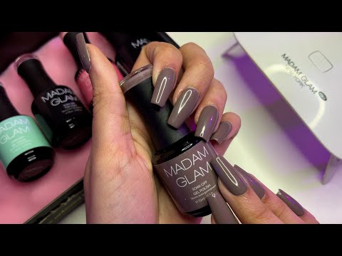 ASMR ~ Gel Nail Polish Painting on Long Nails