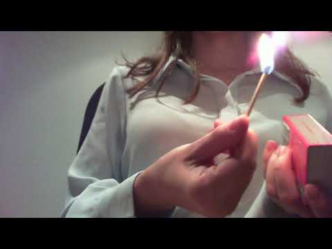 ASMR lighting matches - tapping, scratching, no talking