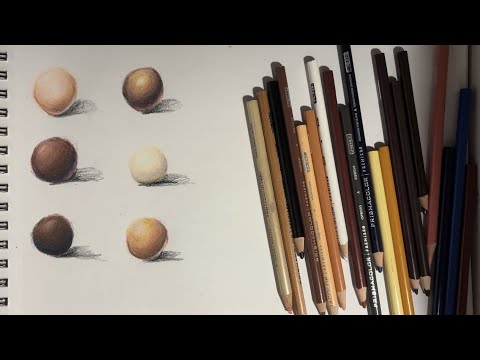 practicing skin tones in colored pencil  | ASMR | ~lofi~