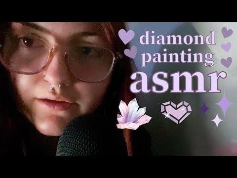 ASMR diamond painting some cats!! (attempted) - tapping, tracing, scratching, sticky sounds + more