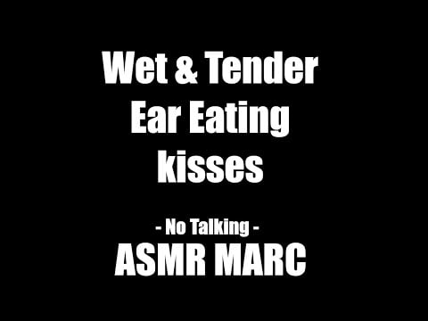 Wet & Tender Ear Eating Kisses - ASMR - No talking