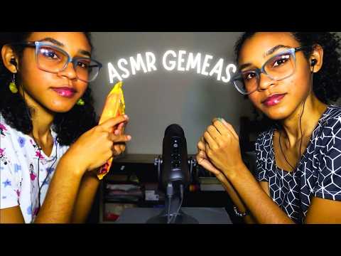 ASMR Gêmeas 👯‍♀️ Sons Relaxantes para Dormir 😴✨ Triggers em Dobro!