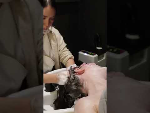 Limpieza de cuero cabelludo con masaje de cabeza #short #massage #relax #asmr