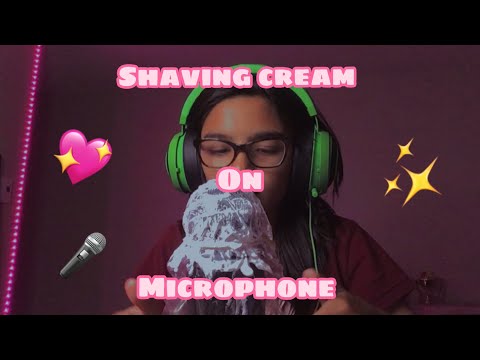 ASMR | SHAVING CREAM ON MIC 🎤💖