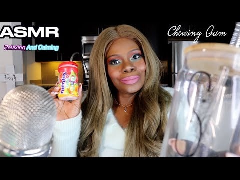 Glass Tapping Sounds ASMR Chewing Gum