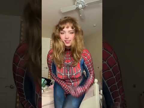Would you let this version of spidey save you? 🤭😉 #spiderman  #spidermancostume #fyp #cute