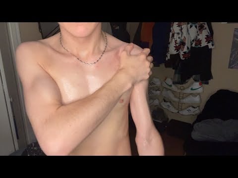 ASMR - Body Oil Chest/Arm Sounds