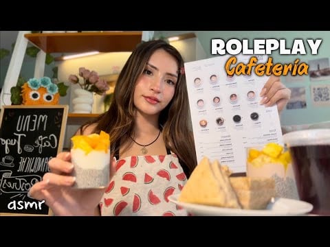 ASMR CAFETERÍA ROLEPLAY ☕️🥐 Pov: Chica amable y dulce te atiende ❤️