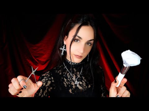 Ragazza dark maleducata ti fa la barba | ASMR ITA | Barber Roleplay ✦ whispered