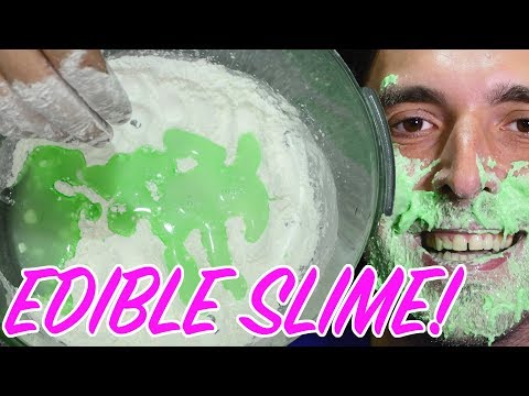 Edible! Color Changing!!! SLIME * DIY LIME SLIME * MESSY ASMR 먹방