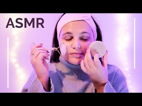 ASMR 💆🏻‍♀️  Soins du visage sur moi-même (Nettoyage, hydratation, massage...)